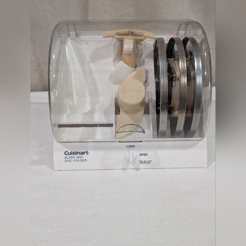 Cuisinart Food Processor Dough Blade Stem Slicers Case Baking Vintage Kitchen